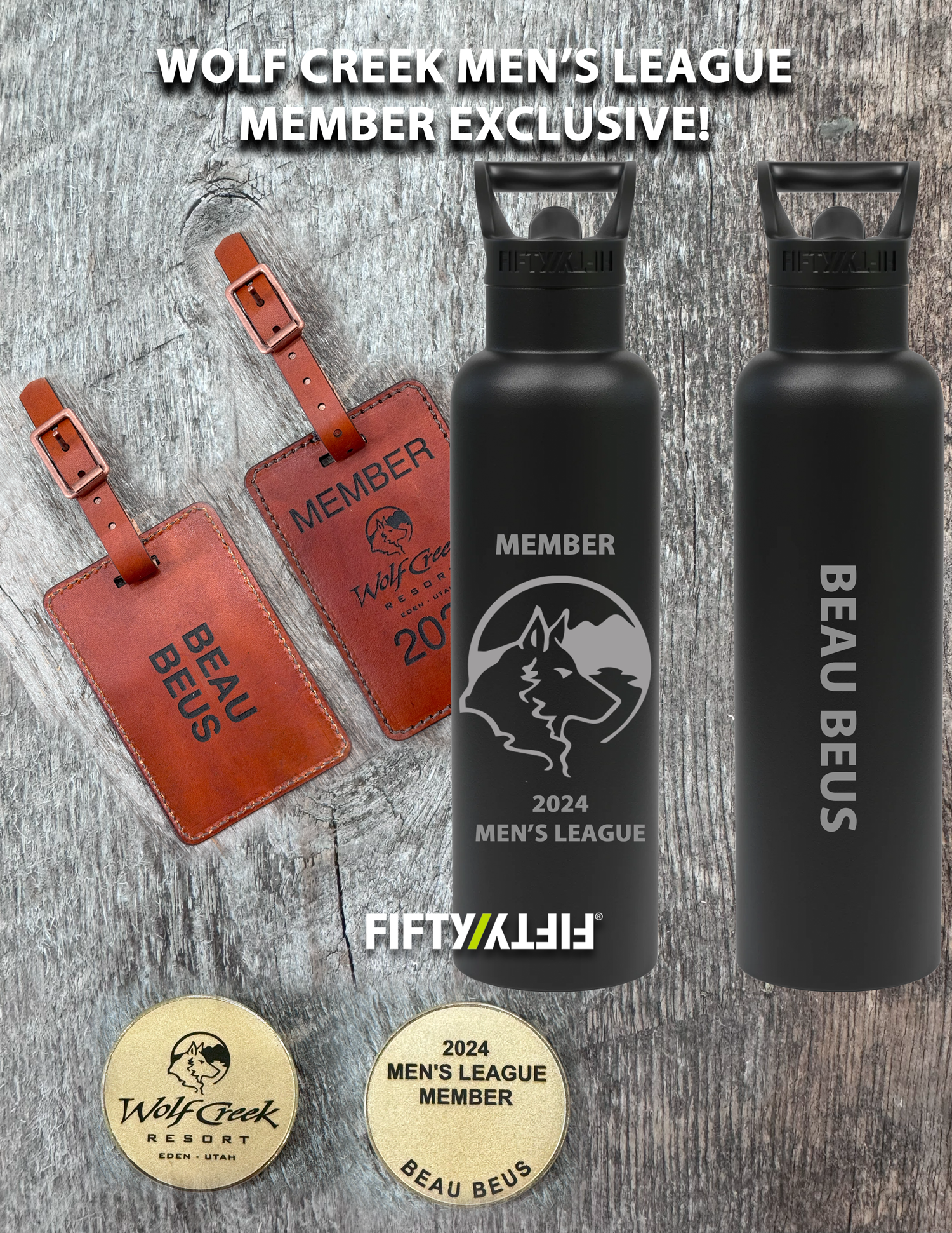 2024 Wolf Creek Member Bottle, Member Coin and Bag Tag