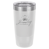 Polar Camel 20 oz. White Vacuum Insulated Ringneck Tumbler with Clear Lid